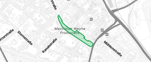 Gassi-Ort Maximilian Weyhe Promenade in Neuss