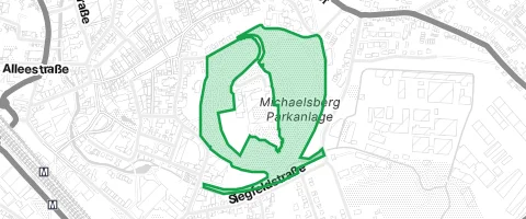 Gassi-Ort Michaelsberg Parkanlage in Siegburg