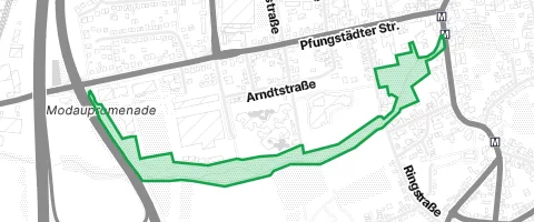 Gassi-Ort Modaupromenade in Darmstadt