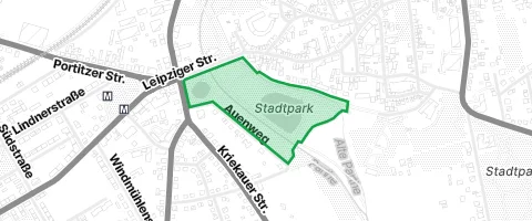 Gassi-Ort Stadtpark in Lucka